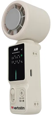 Productafbeelding van Draagbare ventilator op batterijen, Verbatim Cool'n'Go Ice Touch Pro (wit/zilver)