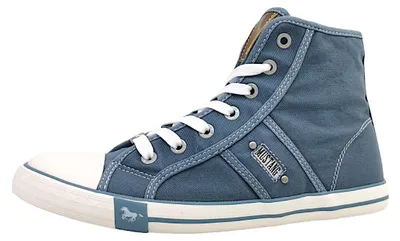 Produktbild von Mustang Damenschuhe Schnürschuhe Sportive Sneaker high Blau Freizeit