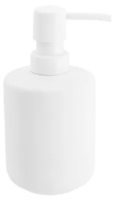 Produktbild von Seifenspender aus steinzeug mit rubbereffekt 400 ml - weiss - Tendance