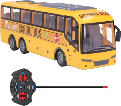 Obrázek produktu pro Dálkově ovládaný autobus pro děti, simulované LED světlo, RC školní autobus, elektronické vozidlo, hračka, dárek k narozeninám