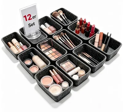 Filz Schubladen-Organizer 12er Set 13×9×5 cm