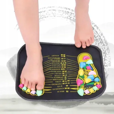 Produktbild von Akupressurmatte für Füße mit Kieselsteinen zur Fußreflexzonenmassage