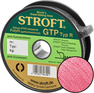 Produktbild von Schnur STROFT GTP Typ R Geflochtene 250m pink fluor R5-0,250mm-11kg