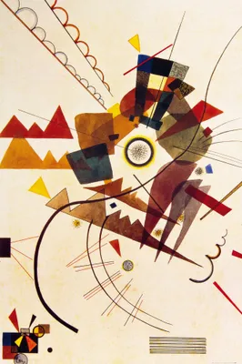 Produktbild von Wassily Kandinsky Kunstdruck Bild - Ringsum, 1924 (180 x 120 cm)