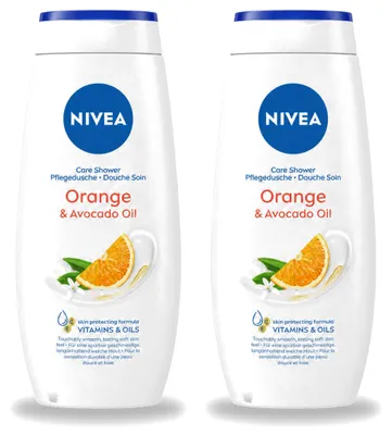 Obrázok produktu pre 2 x Nivea sprchový gél s pomarančom a bambuckým maslom - 250 ml - výhodný balík - 2 kusy