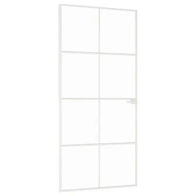 Produktbild von Prolenta Premium - Drzwi wewnętrzne białe 93x201,5 cm szkło hartowane i aluminium slimline