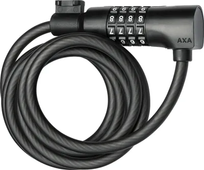 Produktbild von AXA Kabelschloss Resolute 180/8 Code, Länge 180 cm, Ø 8 mm, schwarz