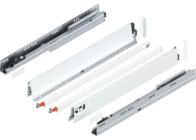 Produktbild von Blum Tandembox antaro D-Reling Schubladenschienen-Set | 1 Paar, 65kg 650mm | Vollauszug Blumotion, seidenweiß