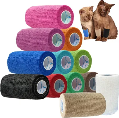 Produktbild von Selbstklebende Bandage Cohesive Wrap, Elastische Tape, 7.5CM, 12 Rollen, Für Sport
