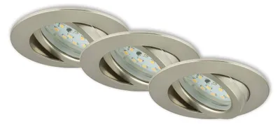 Immagine prodotto di Lampada da incasso a LED dimmerabile orientabile 6,5 W argento plastica IP23 Briloner