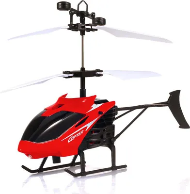 Produktbild von Mini-Induktionshubschrauber Flashing Light Aufladbares Flugzeug Remote Sensing Flugzeug Spielzeug für Kinder rot