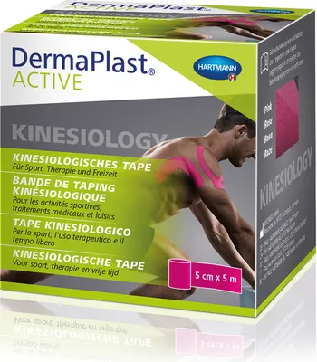 Zdjęcie produktu dla Dermaplast Active Kinesiology Tape 5 cmx5 m różowy 1 St