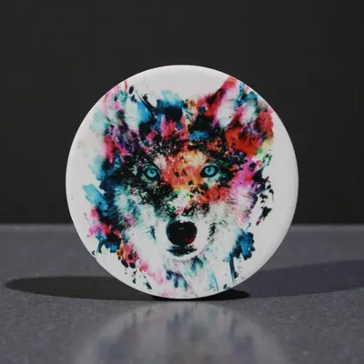 Produktbild von PopSockets – Ausziehbarer Sockel & Griff für das Handy | Bunter Wolf