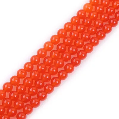 Immagine prodotto di Collana di perle di giada arancione per gioielli