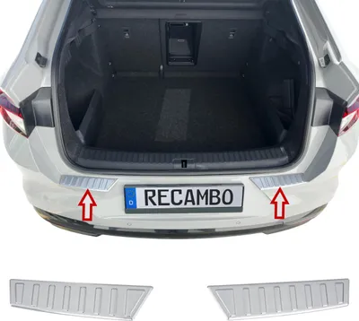 Immagine prodotto di Protezione per il bordo di carico in acciaio inossidabile opaco, compatibile con Skoda Enyaq Coupé | Anno di produzione dal 2021 in poi