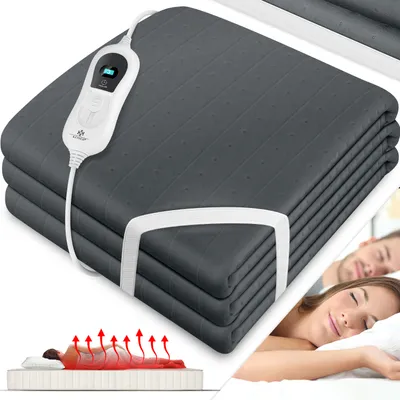Produktbild von KESSER® Wärmeunterbett mit Abschaltautomatik Fernbedienung | Heizdecke mit 3 Temperaturstufen | Wärmebettunterlage fürs Bett Matratzenheizung | Wärmedecke aus weichem Vlies Heizkissen