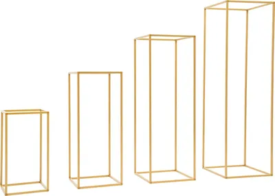 Image de Support à fleurs, design élégant, polyvalent pour les événements, doré, M