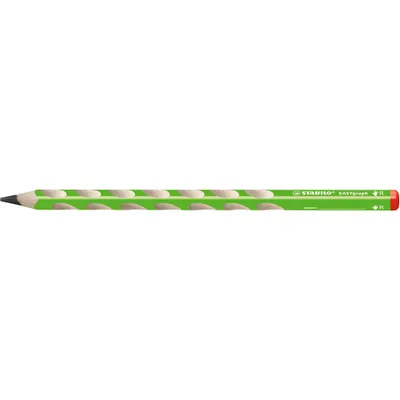 Immagine prodotto di Matita triangolare ergonomica per destrimani - STABILO EASYgraph in verde - Matita singola - Durezza HB