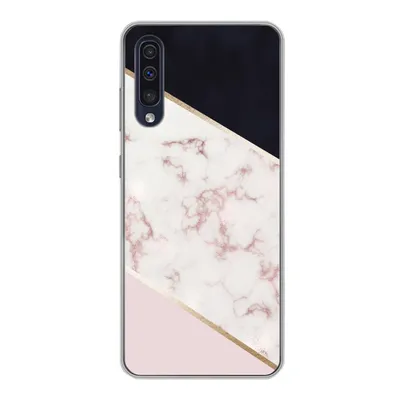 Produktbild von MuchoWow® Handyhülle Schutzhülle Hülle für Samsung Galaxy A30s Marmor - Roségold - Luxus Silikon Softcase Handy Hülle - Karteninhaber