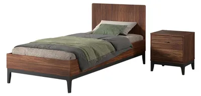 Image de Vipack Ensemble Chambre ilyas lit 90x200 + chevet
