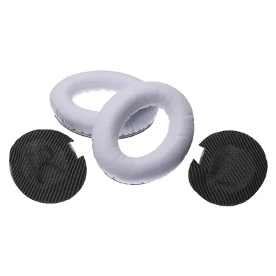 Produktbild von vhbw Ohrpolster kompatibel mit Bose QuietComfort 35, 25, 2, 15 Kopfhörer Headset, Kunststoff Schwarz Weiß