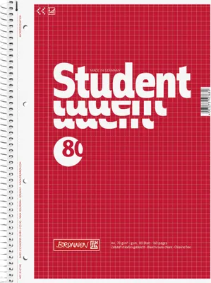 Zdjęcie produktu dla Brunnen podkładka studencka A4 w linie z marginesami niebieska 80 kartek