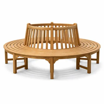 Produktbild von Teako Design Baumbank Fermo Teakholz Massiv 220cm Durchmesser rund 360°