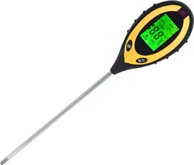 Obrázok produktu pre 4 v 1 meradlo teploty pôdy slnečného svetla vlhkosti pH test pre rodinné sadovníctvo poľnohospodárstvo ryže pestovanie zeleniny