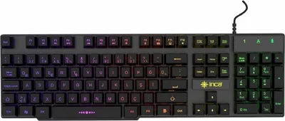 Produktbild von Incase Gaming Tastatur IKG-446 Regenbogen, RGB, dt. Layout retail