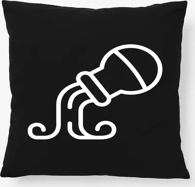 Produktbild von Huuraa Kissen Wassermann Sternzeichen Symbol 40x40cm mit Füllung Black Baumwolle Dekokissen Geschenkidee