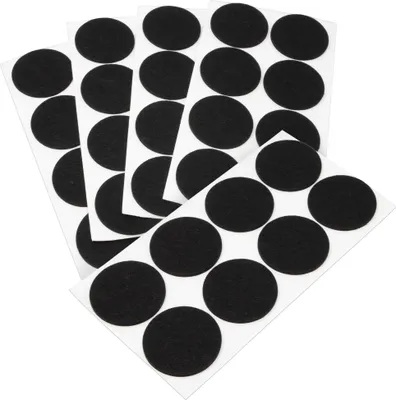 Produktbild von Adsamm® | 40 x selbstklebende Filzgleiter / Schwarz / Ø 60 mm / rund / Möbelgleiter aus Filz mit 3.5 mm Stärke