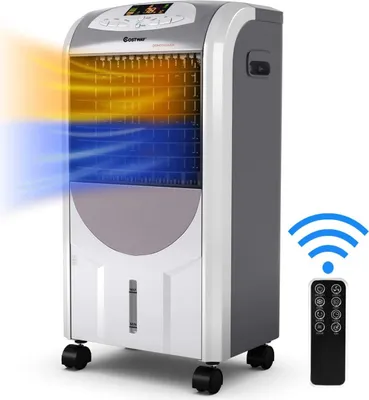 Produktbild von Termowentylator COSTWAY, klimatyzator 2000W, chłodzenie 75W, przenośny klimatyzator z timerem 8H, zbiornikiem wody 7L, kątem 70° i pilotem zdalnego sterowania
