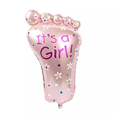Image de Folienballon Baby Girl, Fuß - It's a girl, ca. 76 x 44 cm