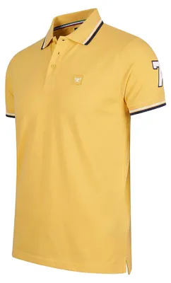 Produktbild von Cappuccino Italia Polo Applique Pique  Gelb - Große XXL
