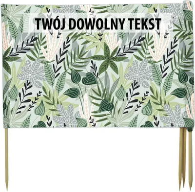 Zdjęcie produktu dla PARAWAN PLAŻOWY Zielone liście z indywidualnym napisem 3 PANELE 80.3