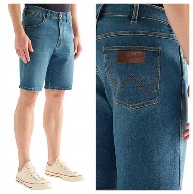 Zdjęcie produktu dla Wrangler | Szorty jeansowe męskie "Frontier", kolor niebieski, rozmiar W31