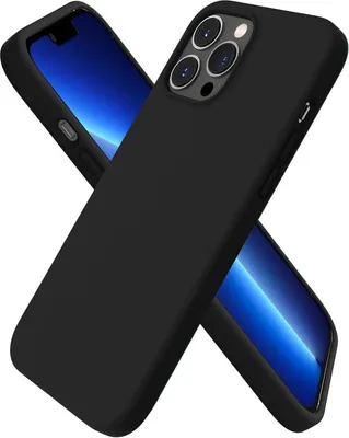 Produktbild von ORNARTO iPhone 13 Pro Max 6,7 Silikon Hülle Voller Schutz Flüssig Schwarz