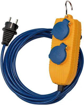 Produktbild von Brennenstuhl Verlängerungskabel 4-fach Verteiler, 5m, IP54, blau
