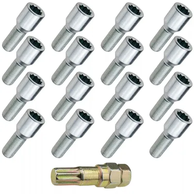 Obrázok produktu pre 16x skrutka kolesa s kužeľovým golierom, M12x1,25, dĺžka závitu: 28 mm SW 10R