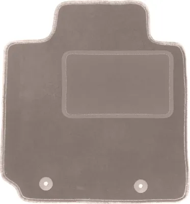 Produktbild von Fahrerfußmatte Velours beige passend für Hyundai Veloster (2011-2018, Coupe) – mit Befestigungen – passgenau