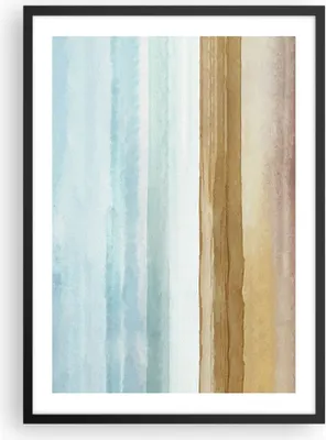 Produktbild von Gerahmtes Poster - Schwarzer Rahmen - Abstraktion Gürtel Gold - 50x70 cm - Wand Bild - Wanddeko - Wandbilder - Wandposter - Bilderrahmen - Bilder - Kunstdruck - Wandbild - P2BPA50x70-4263
