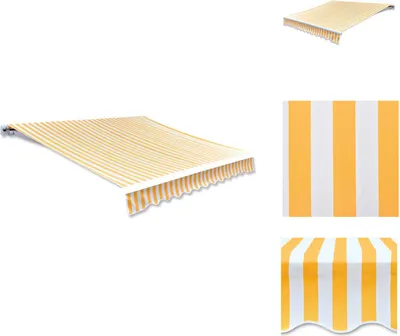 Immagine prodotto di vidaXL Telo copritenda arancio e bianco 450x300 cm - Tende da sole