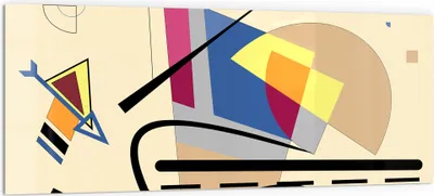 Produktbild von DEQORI Küchenrückwand Glas 125x50 cm 'Dreiecksgebilde' Spritzschutz Bad Rückwand