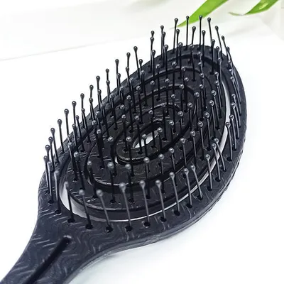 Zdjęcie produktu dla Szczotka BIO spiralna do włosów biodegradowalna YEYE Czarny