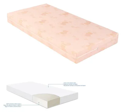Produktbild von Kikka boo Babybett-Matratze extra Comfort 120 x 60 x 12 cm, Bezug abnehmbar pink