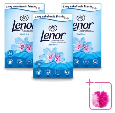 Produktbild von 3 x Lenor Trocknertücher Aprilfrisch - 34 Stück - Sparpackung - 3 Stücke