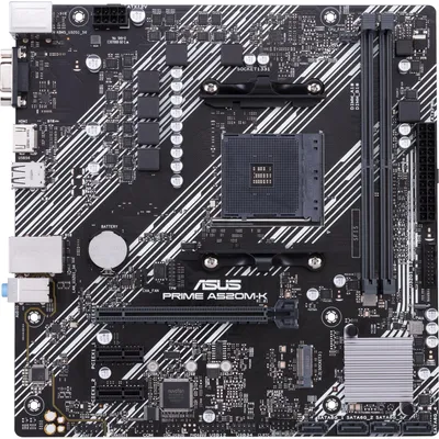 Obrázok produktu pre ASUS PRIME A520M-K, AMD, Socket AM4, AMD Ryzen 3000 Series, DDR4-SDRAM, 64 GB, DIMM