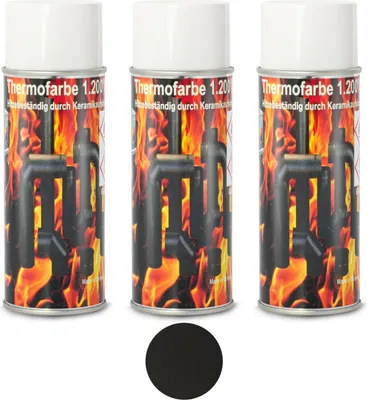 Immagine prodotto di Vernice per forno 1200 °C vernice speciale per forno vernice termica camino nero metallizzato spray Q3