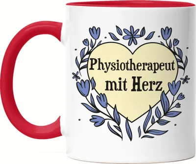 Produktbild von Physiotherapeut mit Herz Tasse Rot  Geschenkidee Zum Danke Sagen Bester Physiotherapeut