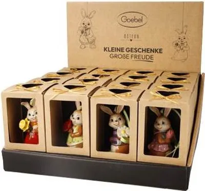 Produktbild von Goebel Display Minihasen Hänger (Thekendisplay sortiert, Steingut) | Art.-Nr. 66846341 | EAN 4005169374210